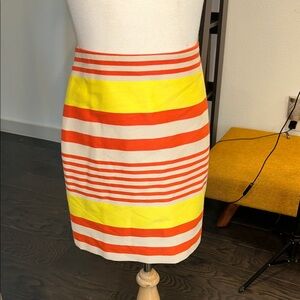 Ann Taylor Vibrant Striped Pencil Skirt